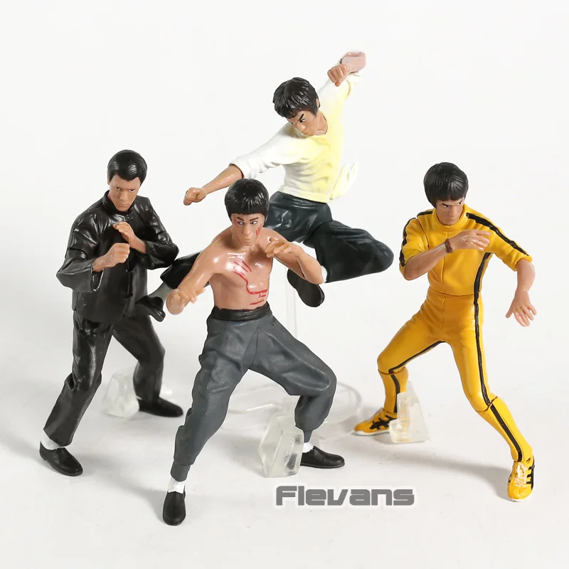 Крутой Брюс Ли кунг фу коллекция фигурок из ПВХ Toys 4 шт./компл.|toys free shipping|bruce leeaction