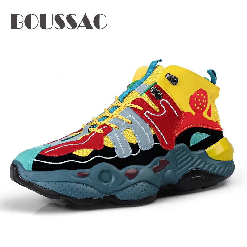 Мужская Баскетбольная обувь дышащие амортизирующие высокие кроссовки