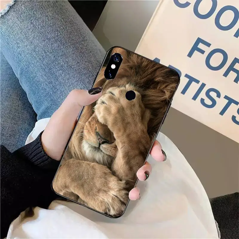 

Lion tiger Ferocious animal Phone Case For Xiaomi Redmi note 7 8 9 t max3 s 10 pro lite funda shell coque cover