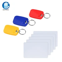dual frequency rfid composite cards 13 56mhz 1k uid and t5577 125 khz id keyfobs readable writable rewrite for copy clone backup