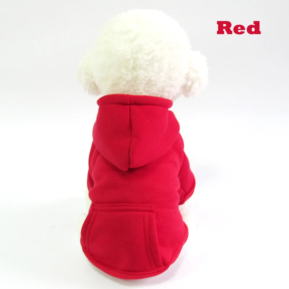 Red Одежда для маленьких собак с карманом для собак, зимняя теплая одежда, жакеты для собак, одежда для щенков, куртка, Одежда для питомцев, собачий худи CL0013 - Цвет: Red