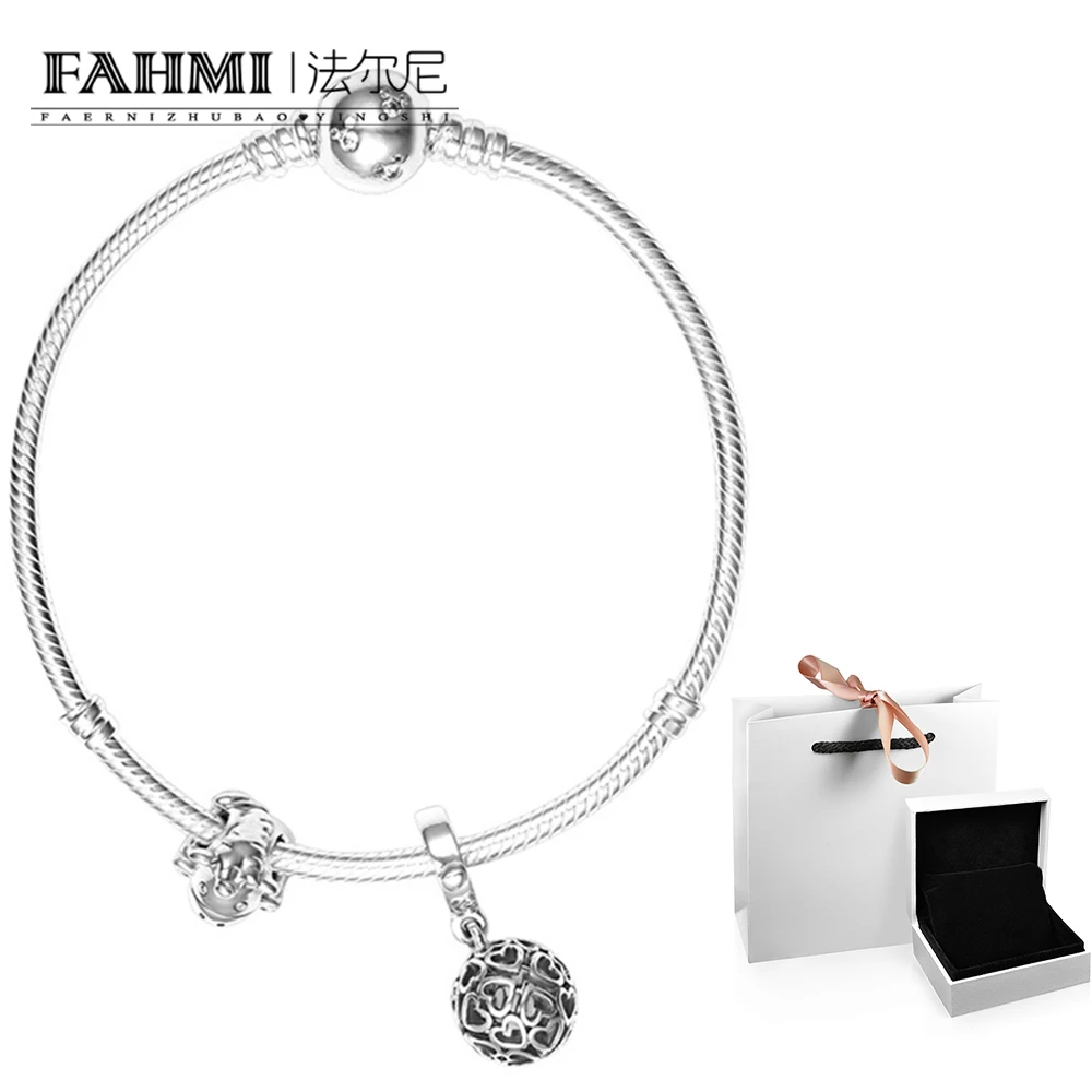 

2020 100% 925 Sterling Silver 1:1 Cute Unicorn Bruno Silver Creative DIY Beaded Bracelet Suitable for Girlfriend Gift PDL0337