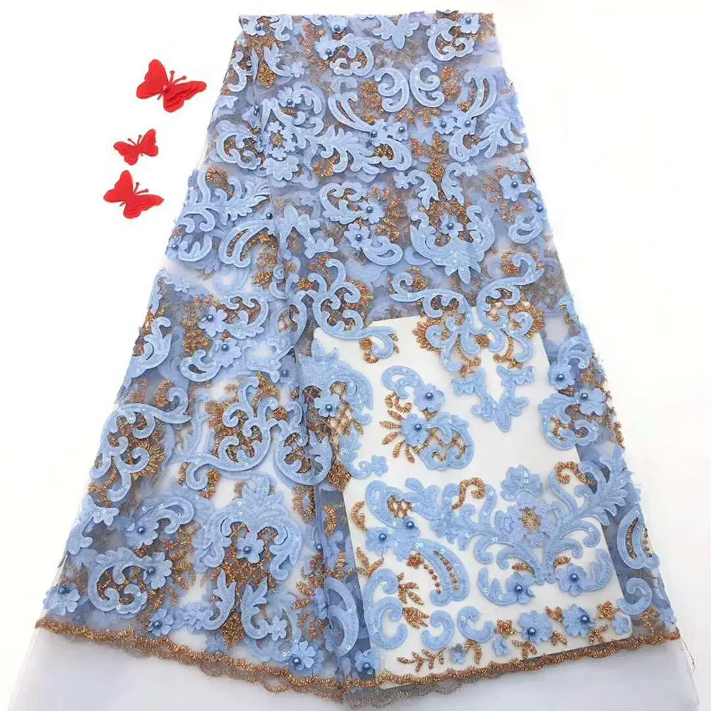 Latest High Quality African Stones Tulle Lace Fabric 2020 French For Wedding Nigerian Material | Аксессуары для одежды