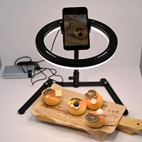 selens overhead food photography table stand with 26cm ring light for live broadcast overhead shooting