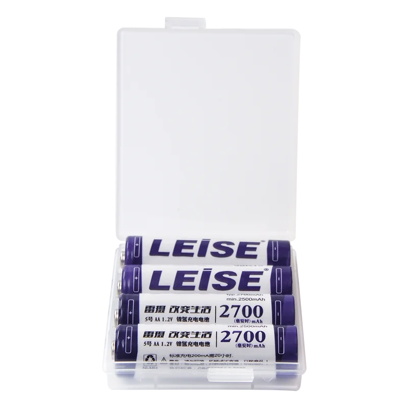 Leise AA 2700mah перезаряжаемая батарея 1,2 V Ni-MH 2A nimh батареи с чехлами для батарей для RC игрушки мышь микрофон