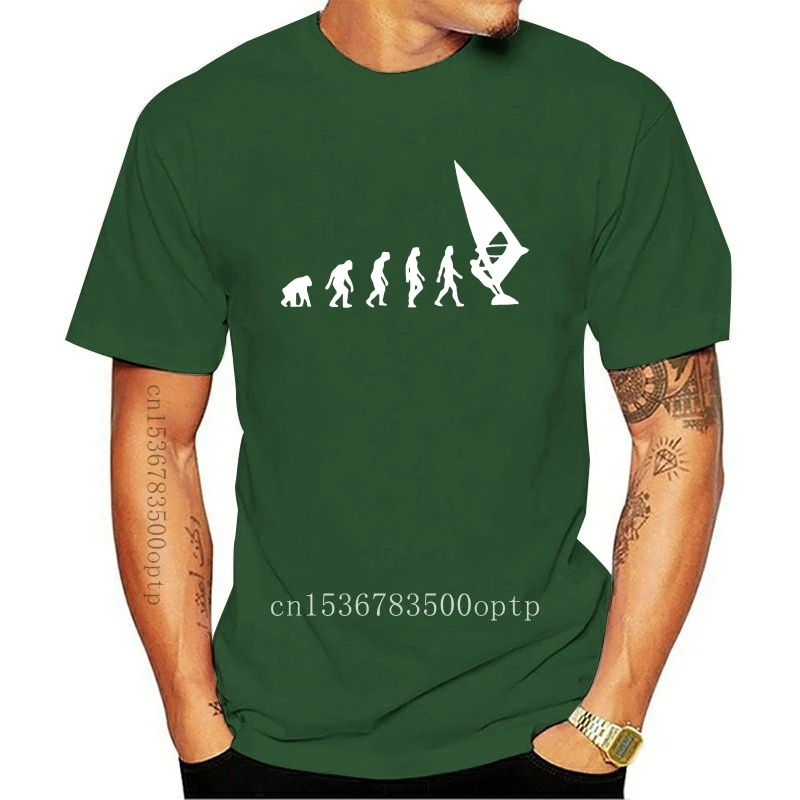 

Новинка 2021, стильная футболка для мужчин, футболка с естественной эволюцией виндсерфинга, модный костюм, Мужская футболка