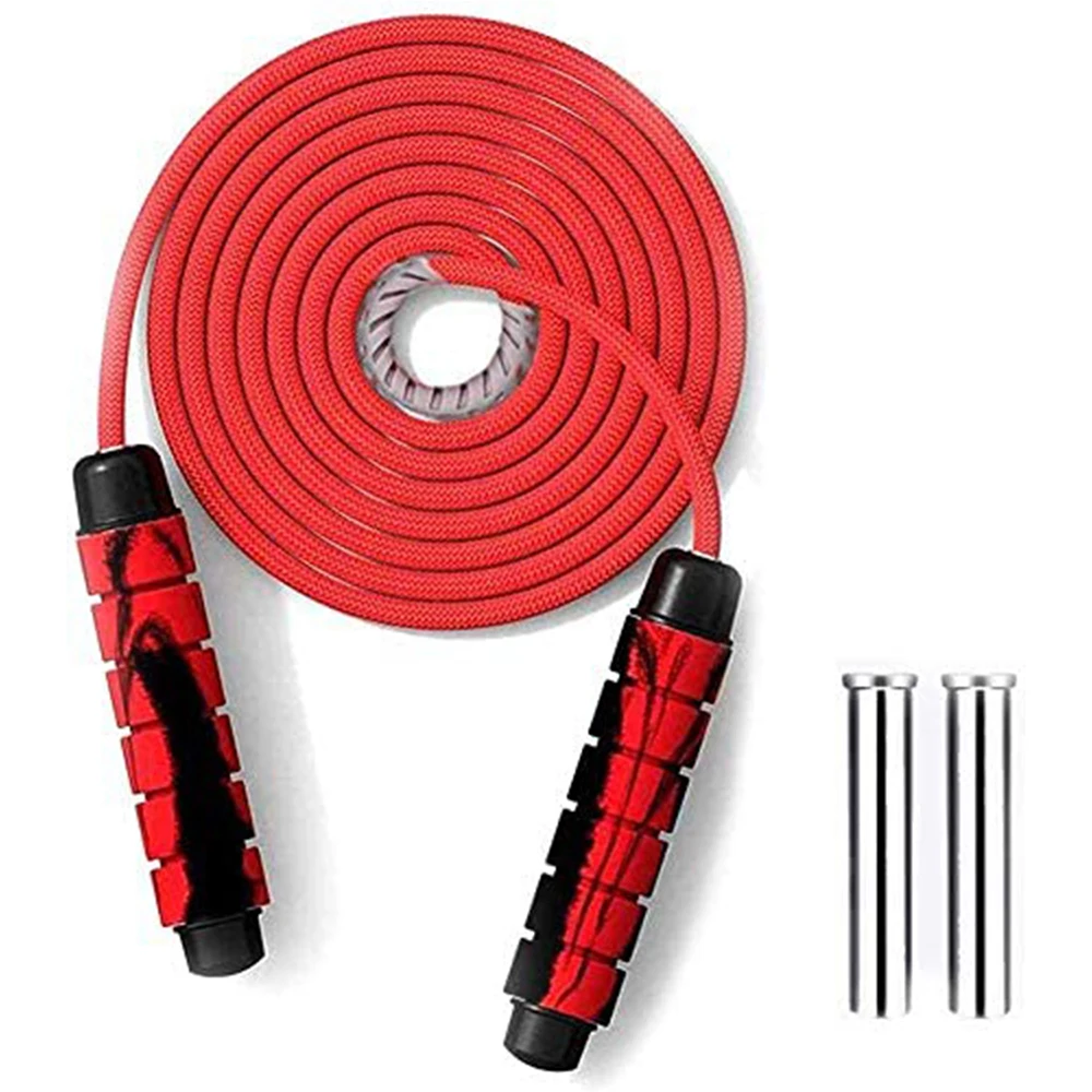 Weight-Bearing Jump Rope Exercise At Home Non-Tangled Skipping Adult Soft Foam Handle Adjustable Length Sports Rope