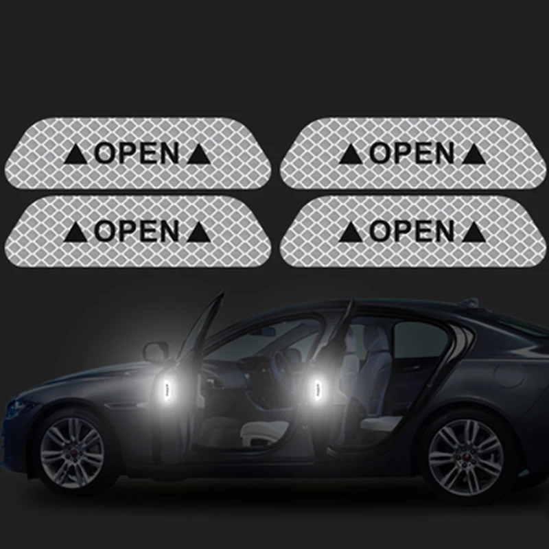 4 шт. Автомобиль открыть светоотрающей полосой Предупреждение отметка наклейка