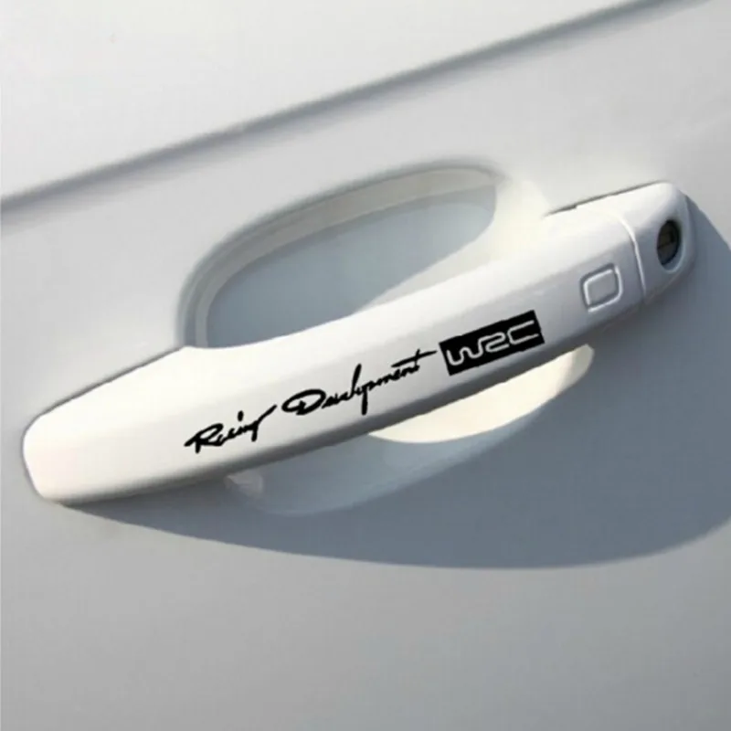 4 наклейки на дверную ручку автомобиля WRC для Chevrolet Cruze Trax Aveo Lova Sail Epica Captiva Volt Camaro