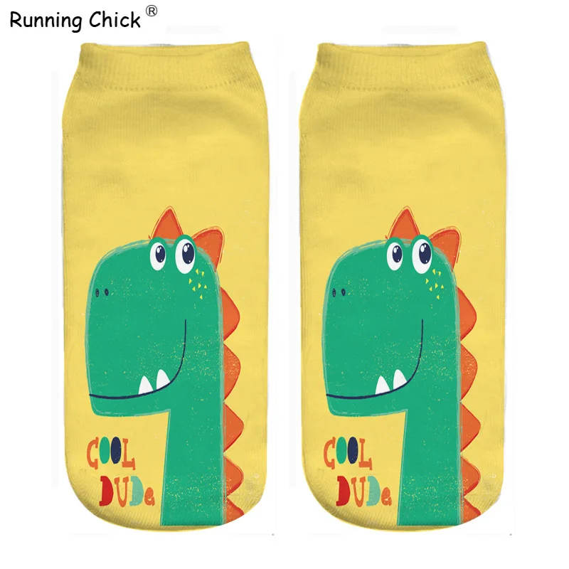 

Running Chick Socks Print Fashion Wholesales Dropship For Boys Dino Cn(origin) Polyester STANDARD