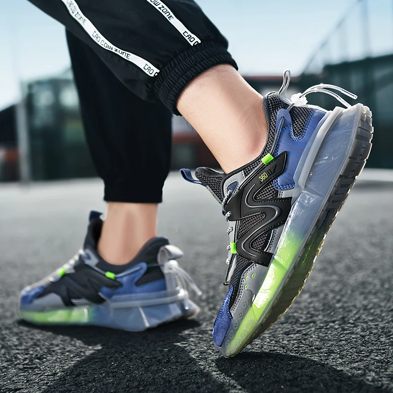 

Кроссовки мужские дышащие, Повседневная модная Нескользящая спортивная обувь, уличные Светоотражающие, для бега