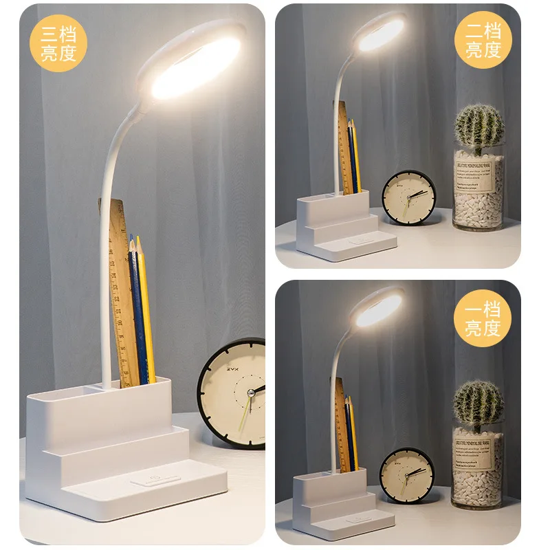 Светодиодная настольная лампа перезаряжаемый светильник с USB портом для зарядки