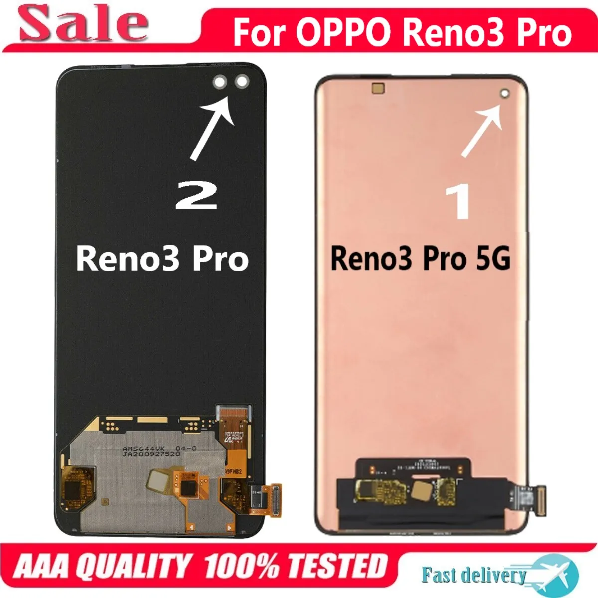 Original For OPPO Reno3 Pro 5G CPH2009 PCRM00 PCRT00 LCD Display Touch Screen Digitizer Assembly For OPPO Reno 3 Pro CPH2035 LCD
