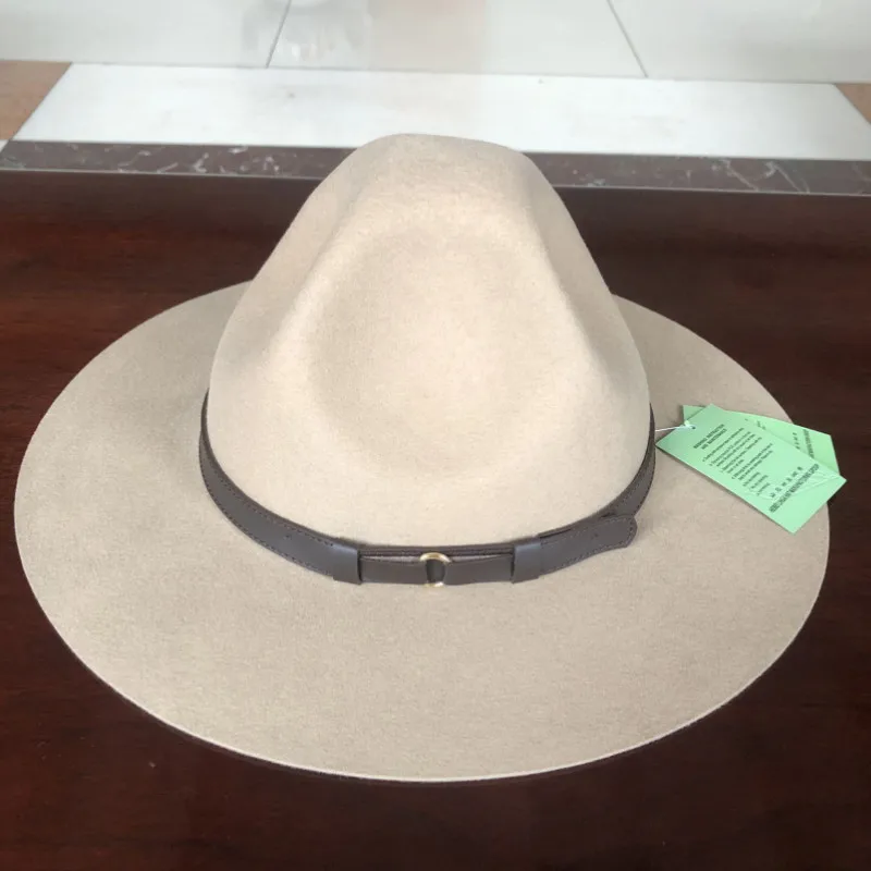 Chapéu de lã especial-em forma de chapéu personalidade canadense montado chapéus de polícia 100% lã feltro tampões superiores topper chapeleiro louco festa bonés
