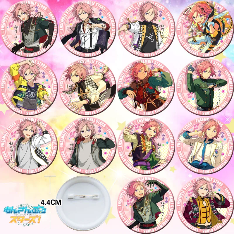 

14pcs Ensemble Stars Oukawa Kohaku Bedge Collect Backpack Bags Badge 44mm Button Brooch Pin Souvenir Figuras Cosplay Gift 8298