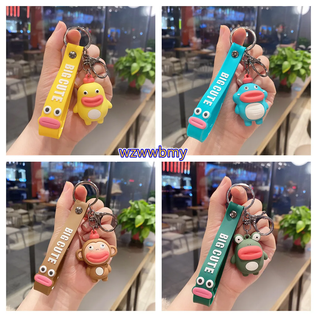 

Sausage Mouth Keychain Cute Personality Creative Couple Frog Doll Pendant School Bag Small Ornament Gift Doll Funny Decoration