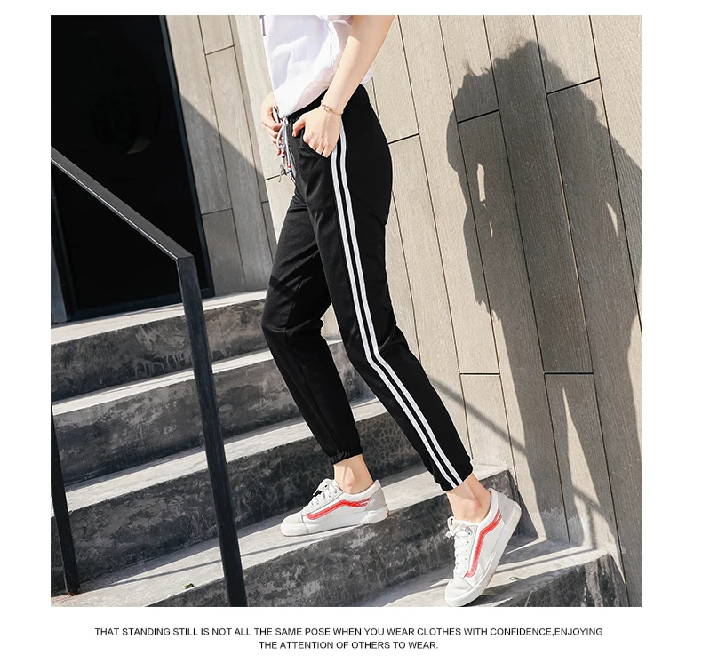 

Autumn and Winter Brushed and Thick Pants Sports Pants Female Students Loose Super Fire Beam Feet Harem Pants