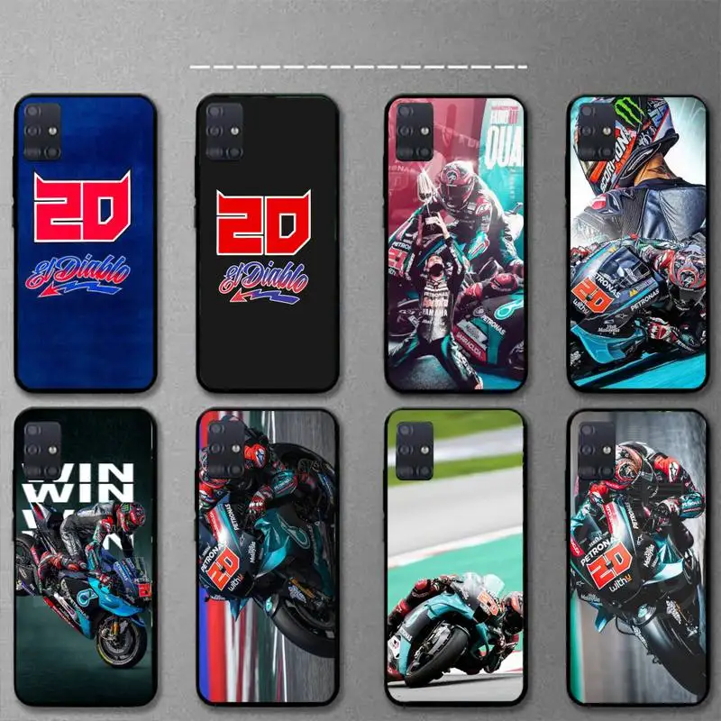 

Moto Fabio Quartararo NO.20 Phone Case For Samsung S21 S30 S10 S9 S8 S7 S6 S5 plus lite ultra edge soft Cover Fundas