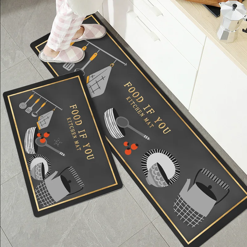 

Large Long Non-Slip Kitchen Mat Cheaper Anti-Slip Modern Area Rugs Living Room Balcony Bathroom Printed Carpet Doormat Hallway