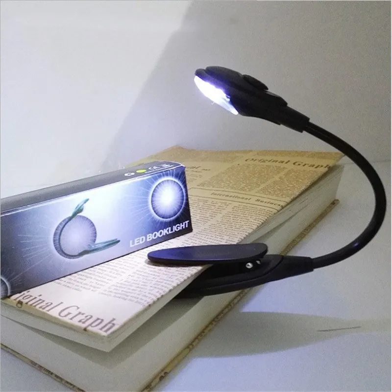 LED Book Lights Mini Portable Flexible Clip-On Bright Book Reading Light Lamp for PC Laptop Notebook Travel Bedroom Book Reader