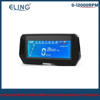 eling 1 6 gear motorcycle speedometer tachometer 199kmh 12000rpm trip odometer 12h clock for 2 4 cylinders engine 12v