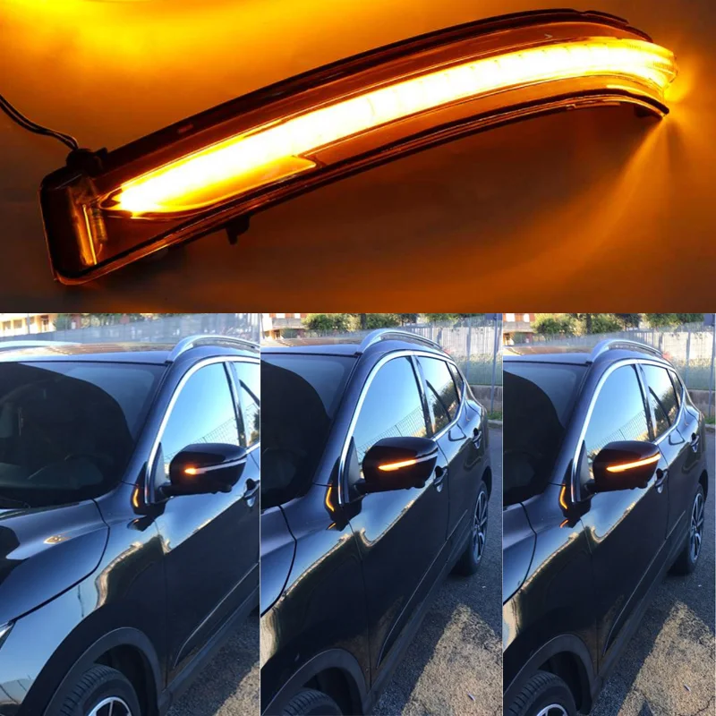 Зеркало заднего вида Динамический указатель поворота для Nissan X-Trail T32 Qashqai J11 Мурано Z52 Navara NP300 светодиодный индикатор Pathfinder