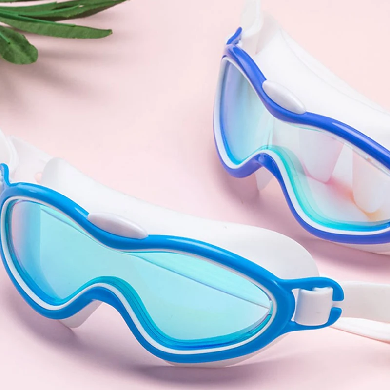 

Kids Swim Goggles Anti Fog Waterproof Children Teenagers Big Frame Swimming Eyewear Boy Girl One-piece Swim Glasses