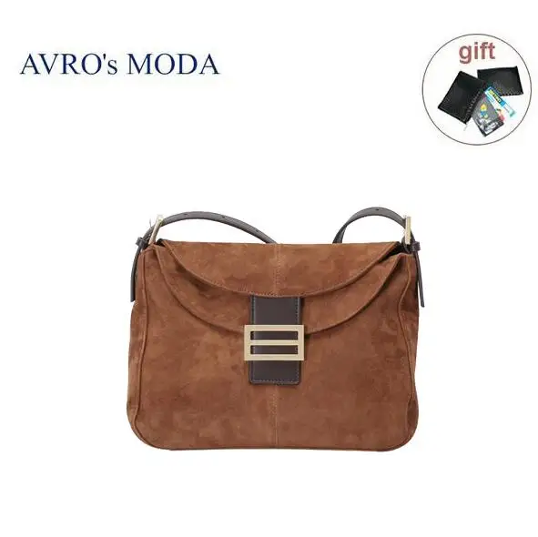 brown AVRO's MODA сумка женская женские сумки женска сумка из натуральной кожи, женская модная сумка на плечо, винтажные повседневные роскошные сумки, женские сумки, дизайнерская женская сумка через плечо - Цвет: brown