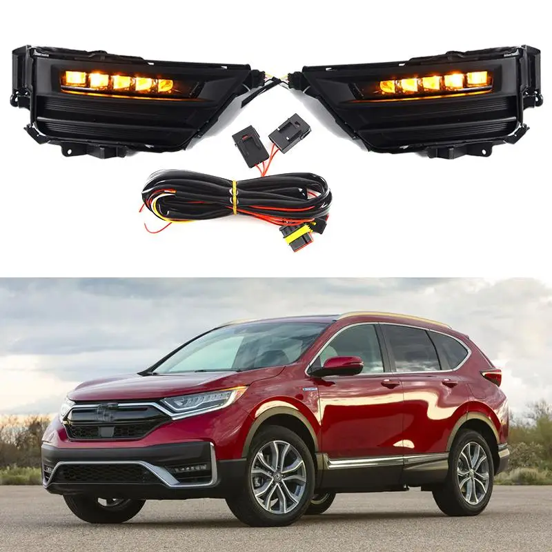 

For Honda CRV CR-V 2021 LED DRL Daytime Running Light Bumper Fog Lamps