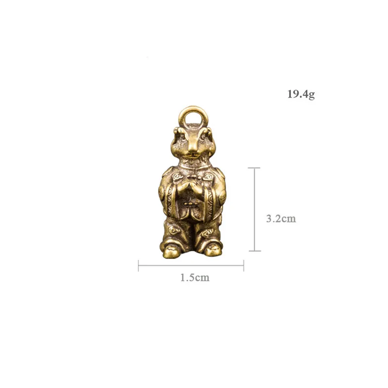 Античные латунные Мультяшные китайские 12 знаков зодиака фигурки людей винтажная