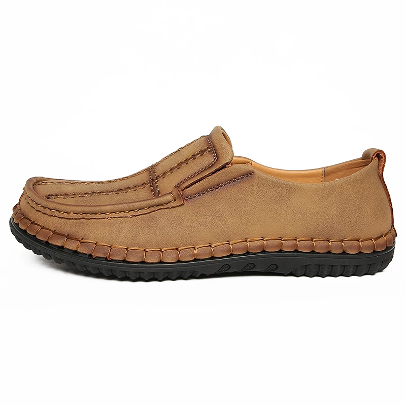 Мокасины мужские из мягкой кожи повседневная удобная обувь дышащие туфли