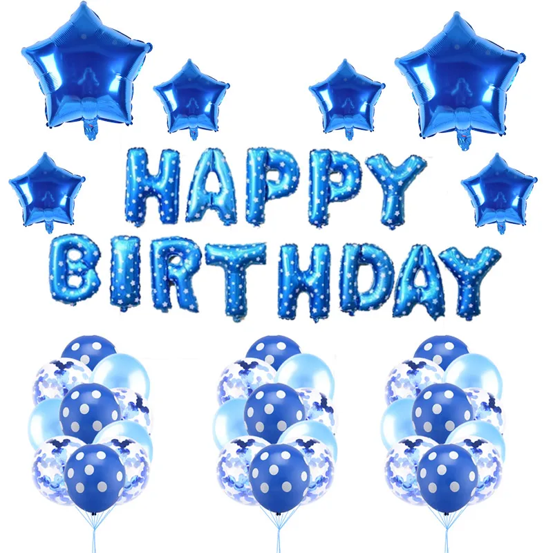 Синий 1 год мальчик ребенок день рождения воздушный шар коллекция Девочка День