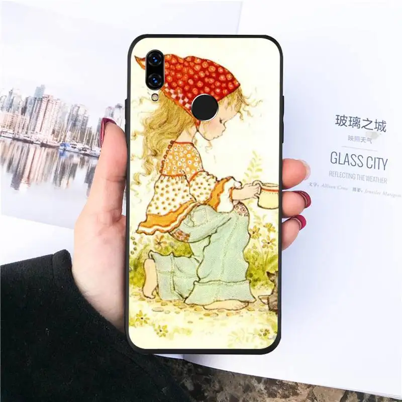 

Sarah Kay art painting pattern Phone Case For Huawei honor Mate P 10 20 30 40 i 9 8 pro x Lite smart 2019 nova 5t Luxury funda