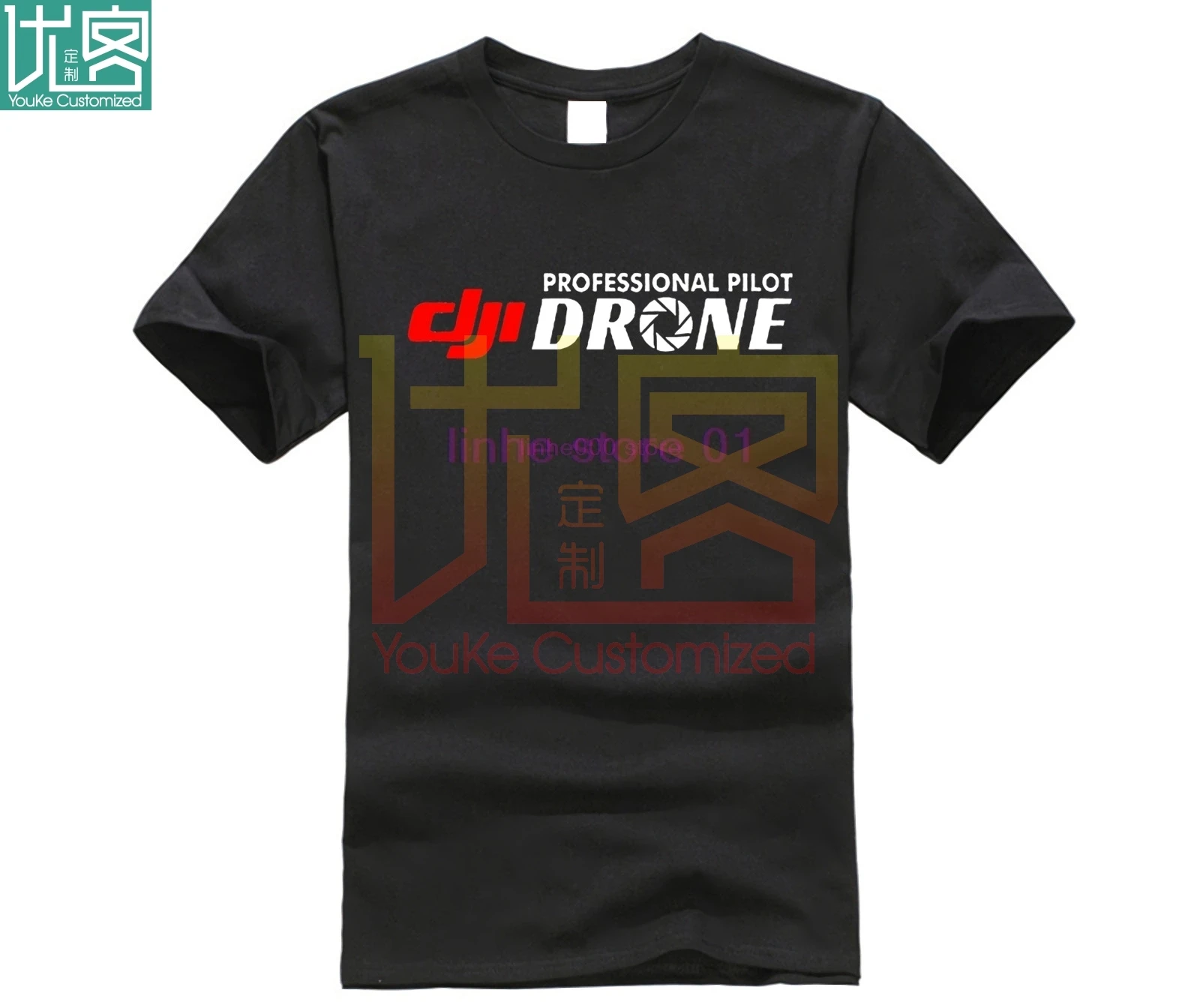 Dji Professional Pilot Drone мужская черная футболка на заказ мужские Модные хлопковые топы с
