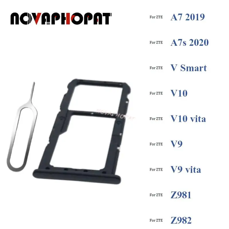 

Лоток для SIM-карты Novaphopat для ZTE Blade A7 A7s 2019 2020 V Smart V10 V9 Vita Z981 Z982