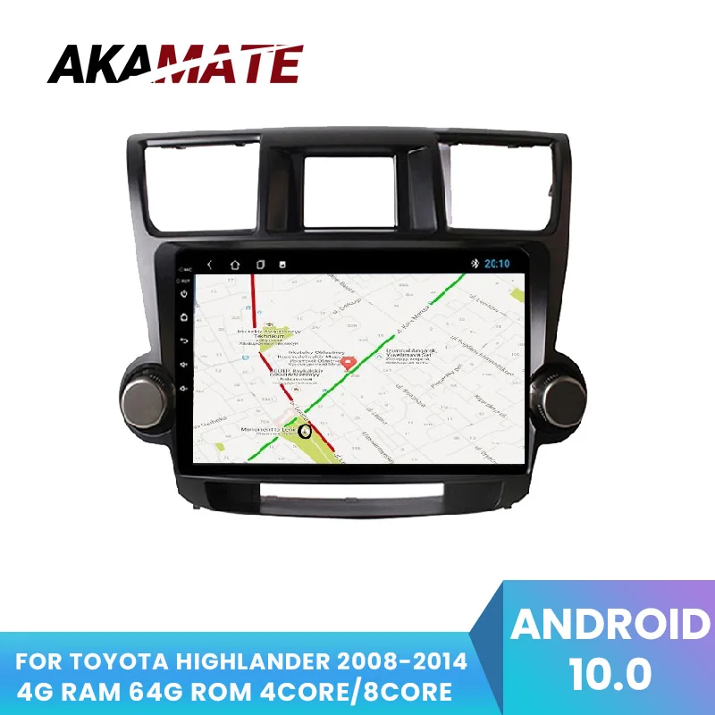 

2 Din Android 10.0 Car radio Bluetooth AM/FM GPS HD Video player For Toyota Highlander