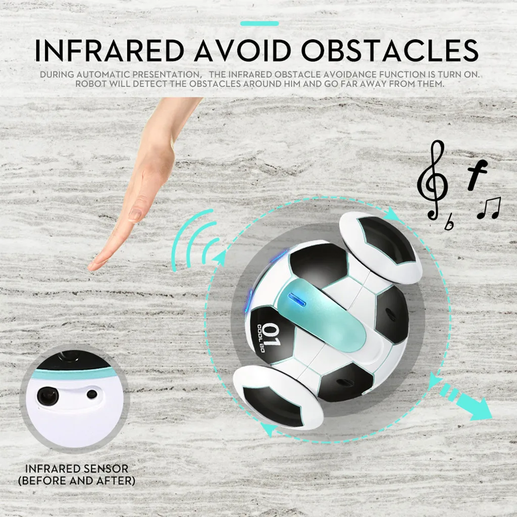 Education For Kids Fun Learning Toys Children Voice Recognition Control Obstacle Avoidance Football Robot W910 | Игрушки и хобби