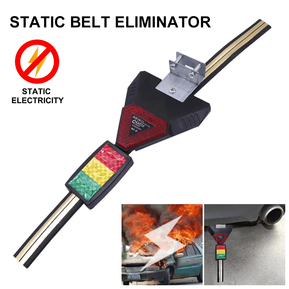 

Car Grounding Earth Belt Anti-Static Strap Auto Electrostatic Rubber Strap Ground Wire with Reflective Sign for Car Truck SUV