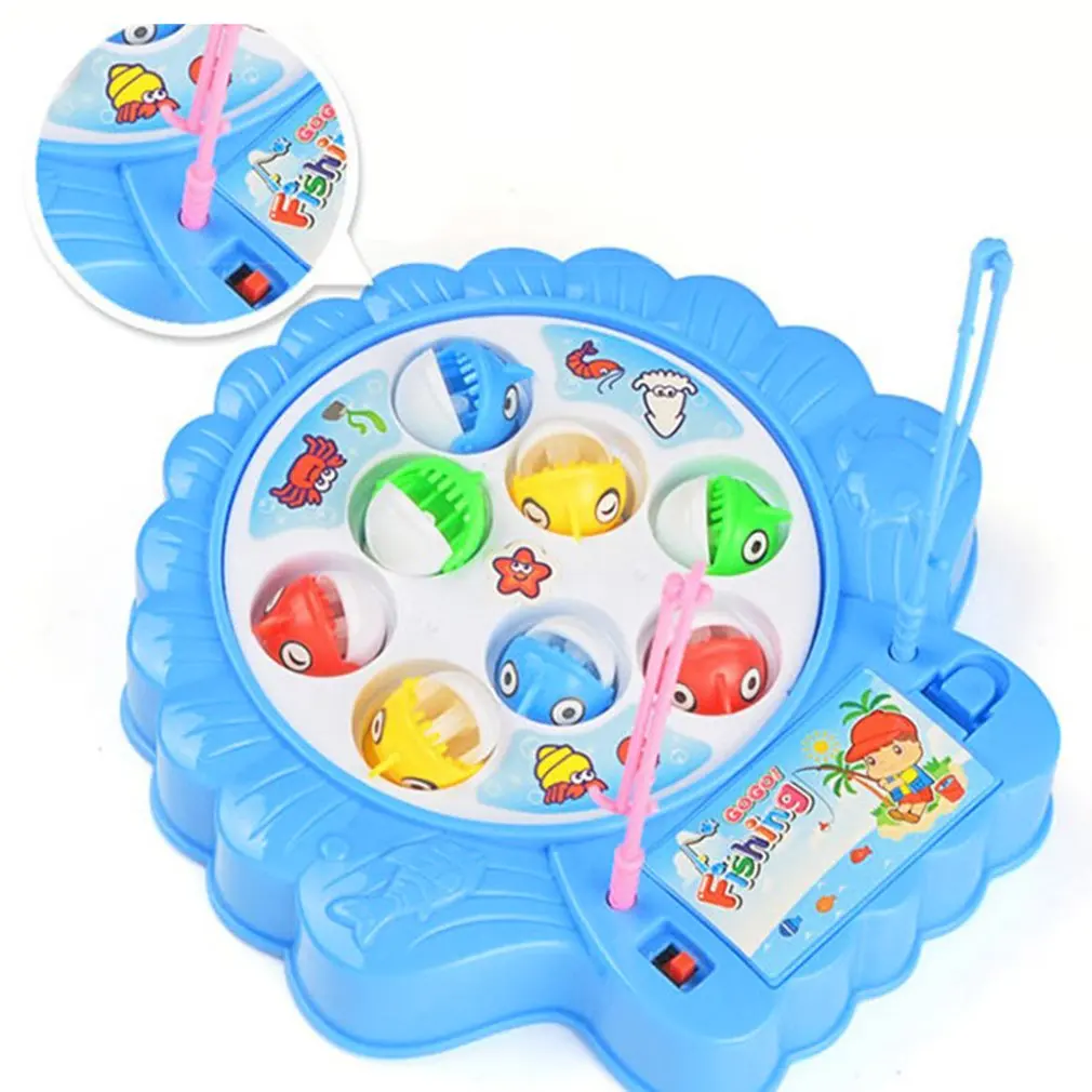 Детские электронные магнитные игрушки для рыбалки набор музыкальных