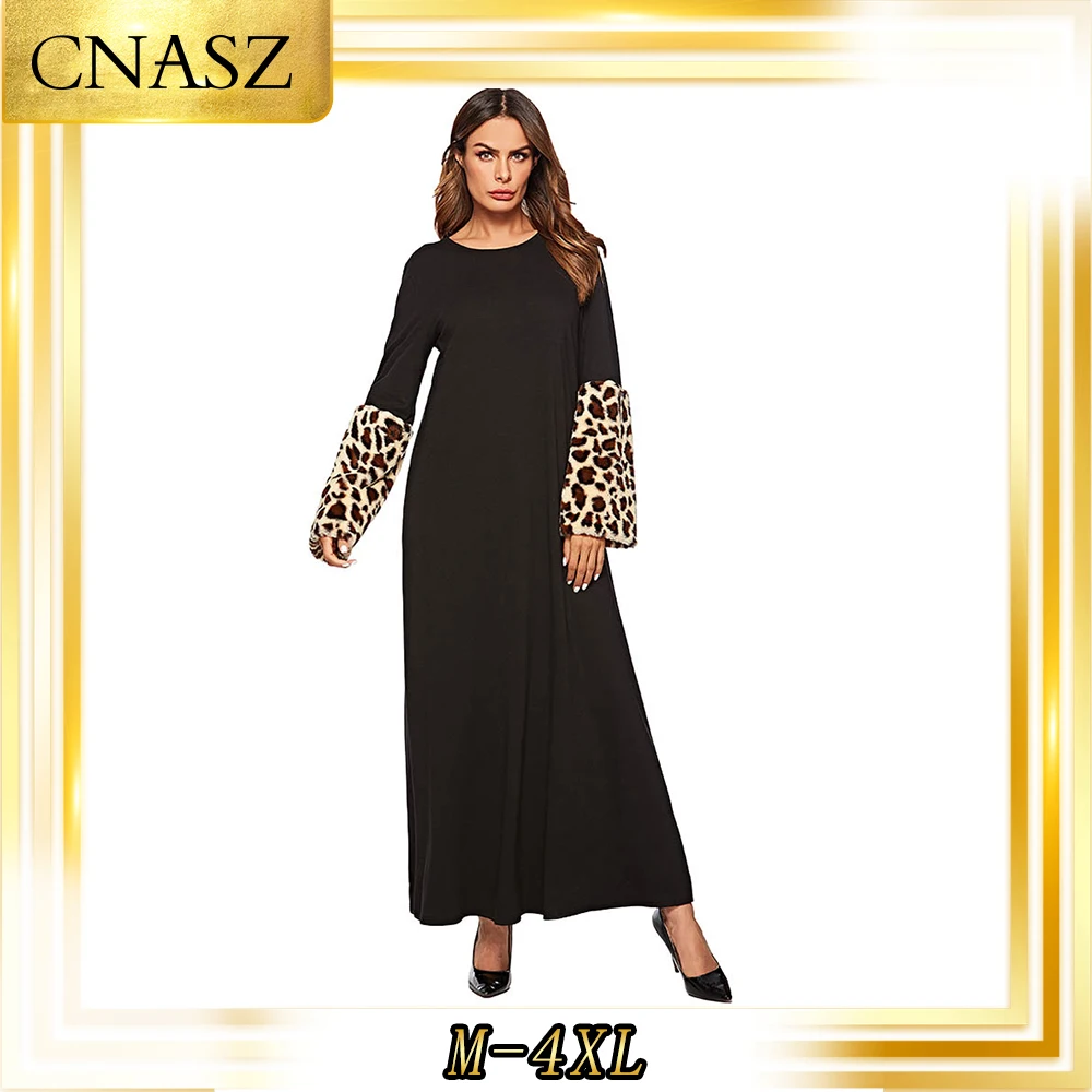 Abaya dubai 2019 Moroccan Kaftan Gown Fashion Simple Muslim black loose Musulman Femme long sleeve dress | Тематическая одежда и