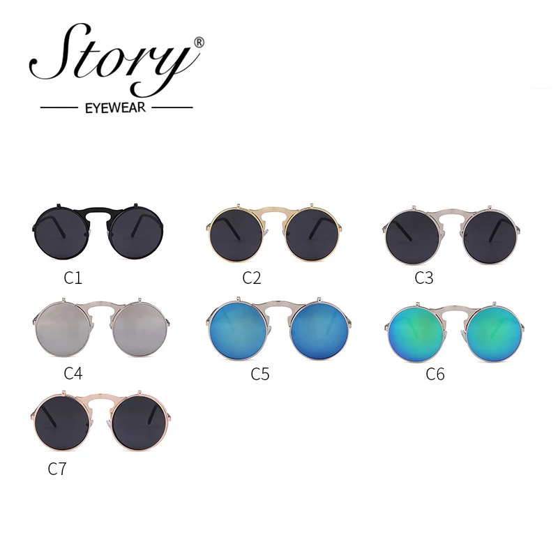 Солнечные очки в стиле панк для мужчин и женщин Модные Винтажные Солнцезащитные