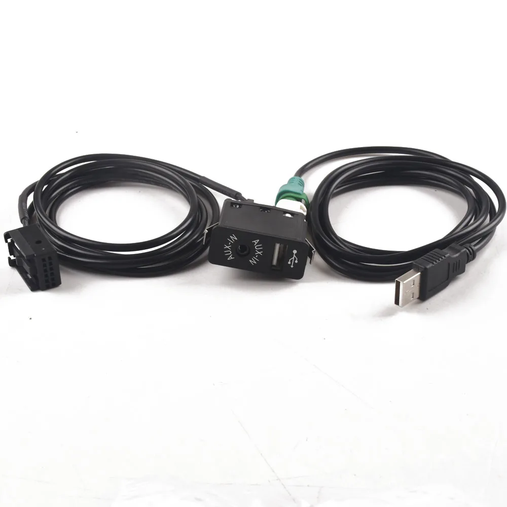 USB Aux Switch + Wire Cable Adapter 12PIN For BMW E85 E86 Z4 E83 X3 for MINI COOPER