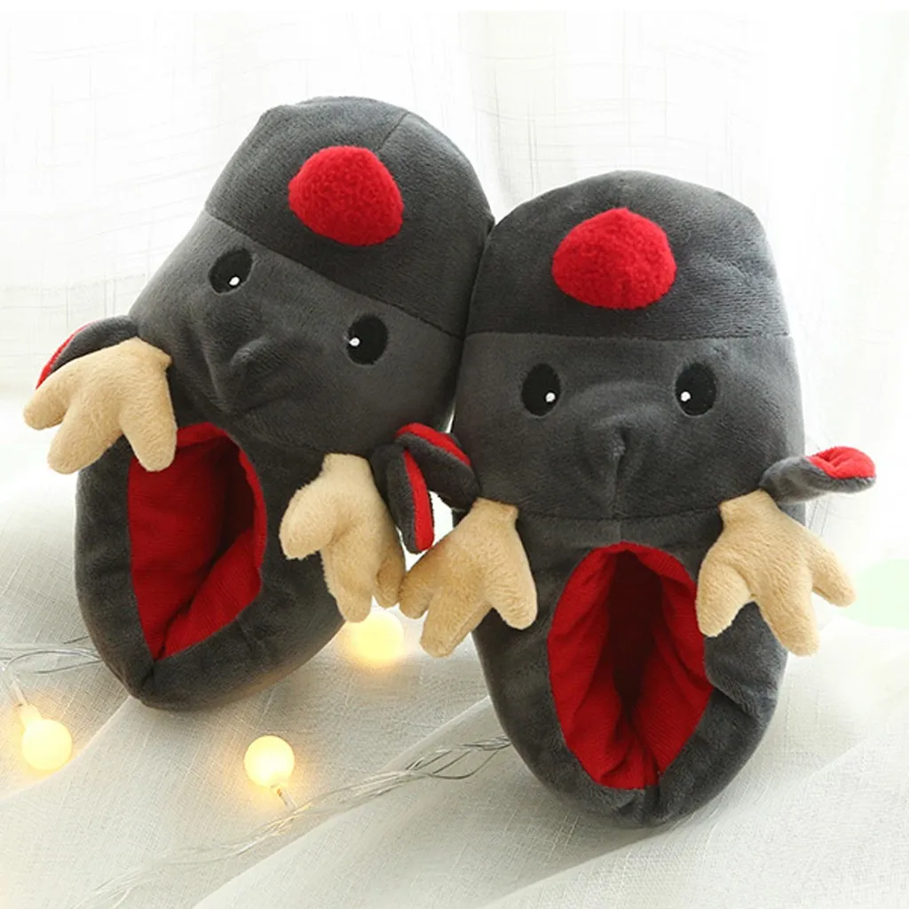 

Couple Winter Soft Slipper Woman Shoes Happy New Year Christmas Deer Cotton Slippers Cute Plush Cotton Shoes Woman