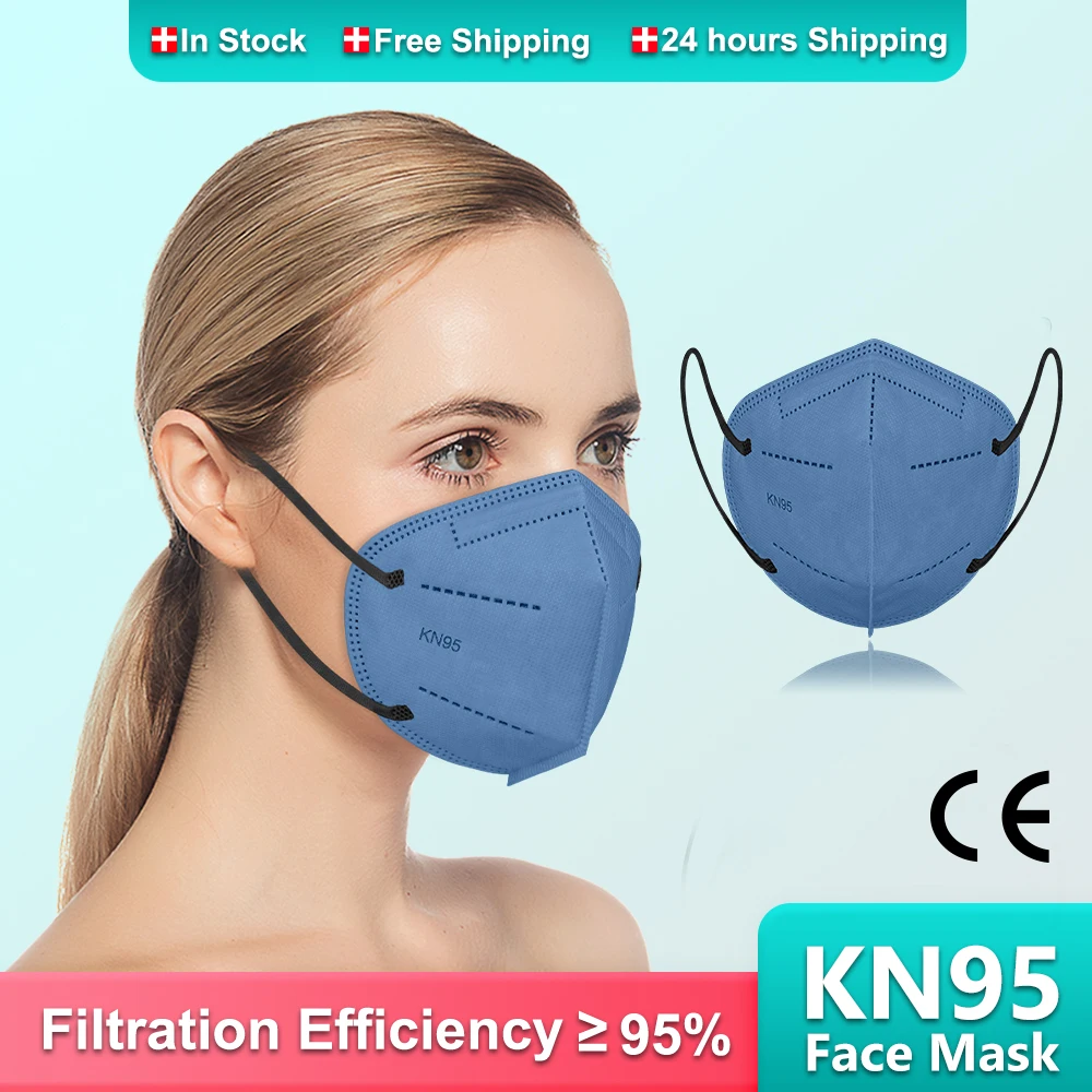 

5 Layers Fashion Morandi KN95 Masks FFP2 Mascarillas FPP2 Adult Protective Face Facial Mask Respirator FFP2MASK CE Filter Masque
