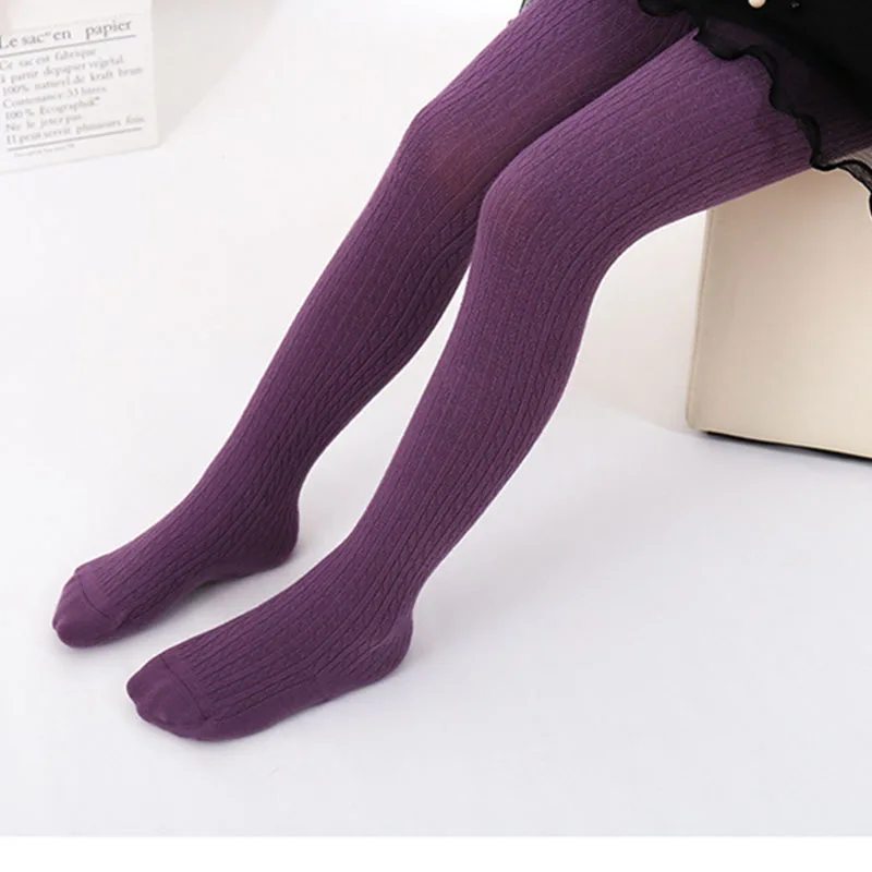 Осенне-зимние детские колготки Лидер продаж чулки в рубчик для маленьких девочек