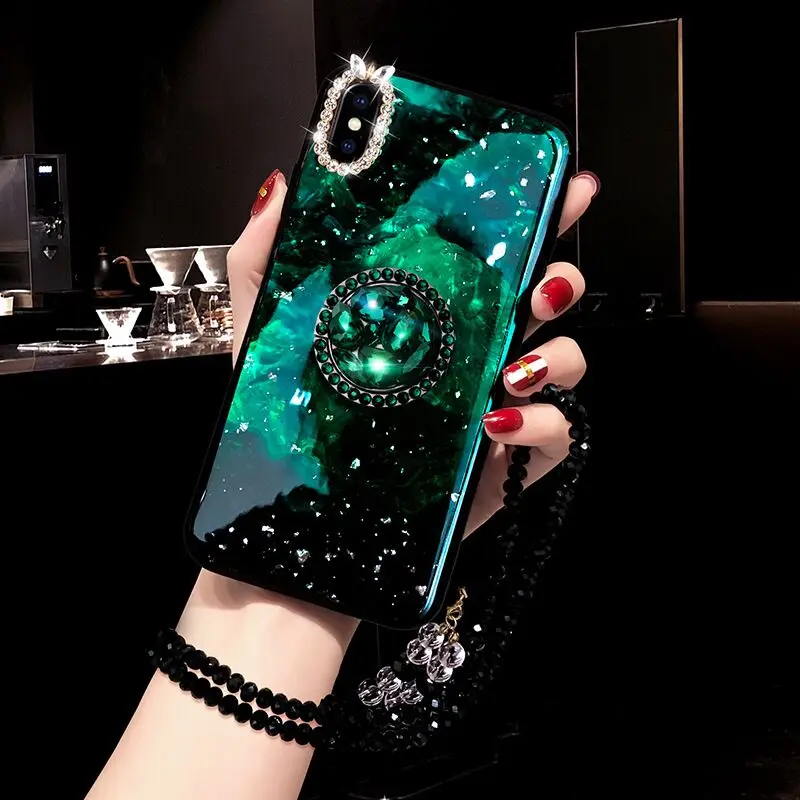 Аксессуары для телефонов чехлы iphone 11pro max 11 чехол xr x xs 6 6s 7 8plus Зеленая Мраморная