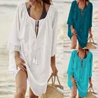 Женская шифоновая накидка, сексуальное летнее пляжное платье, купальник, бикини, короткое золотистое пляжное платье, туника, купальники