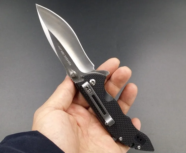 Sanrenmu 9054 нержавеющая сталь карманный зажим для ремня складной нож G10 ручка инструменты без замка для путешествий кемпинга и охоты