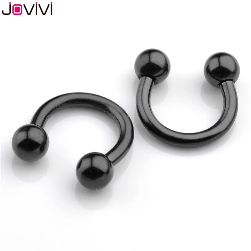 Jovivi, 2 шт., 14 г(1,6 мм), нержавеющая сталь, в плену, Круглый обруч, кольцо для носа, перегородка ухо, шпильки, многофункциональные, пирсинг, ювелирные изделия