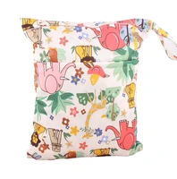 wet dry bag with two zippered baby diaper bag nappy bag waterproof reusable soft minky little birds retail wholesale swimmer